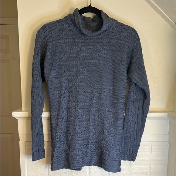 Peruvian Connection Sweaters - Peruvian Connection Blue Knit Pima Cotton Sweater size Small, like new